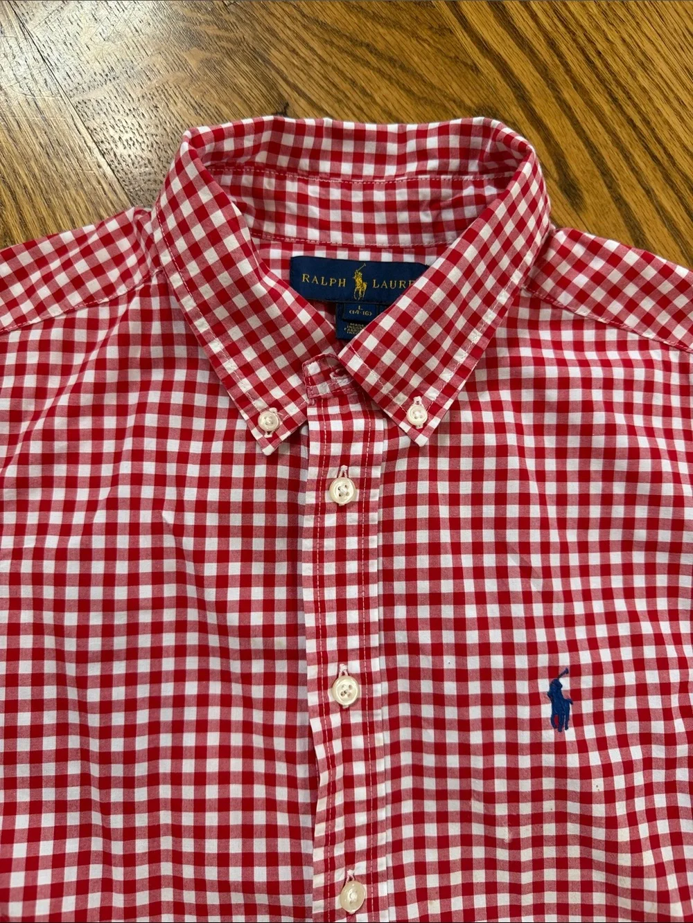 Boy’s Ralph Lauren Button Up/Button Down Shirt. Size Large 14-16. Like New.